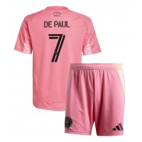 Stroje piłkarskie Inter Miami Rodrigo De Paul #7 Koszulka Podstawowej dla dzieci 2025-26 Krótki Rękaw (+ szorty)
